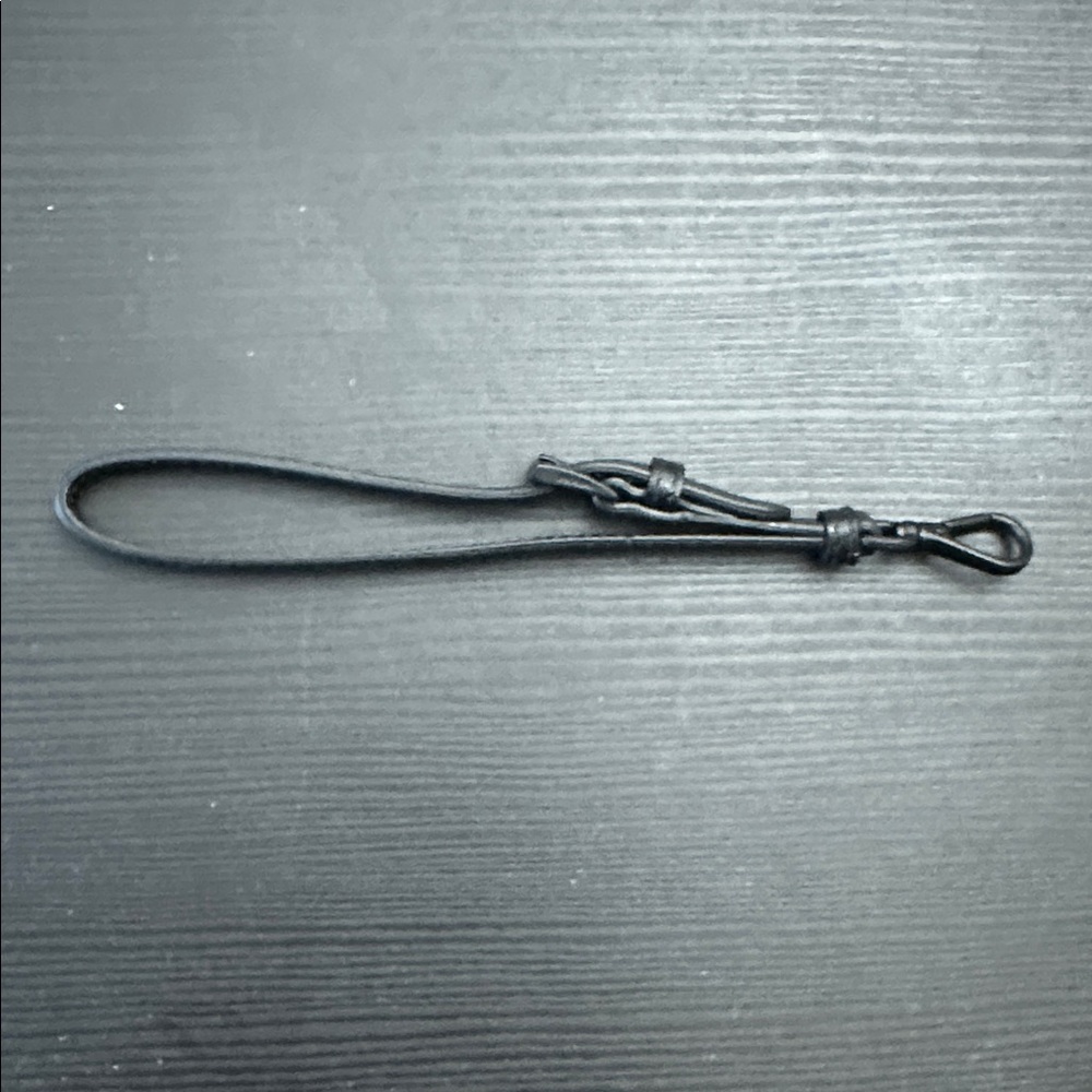 Prada Saffiano Black Leather Wristlet Strap